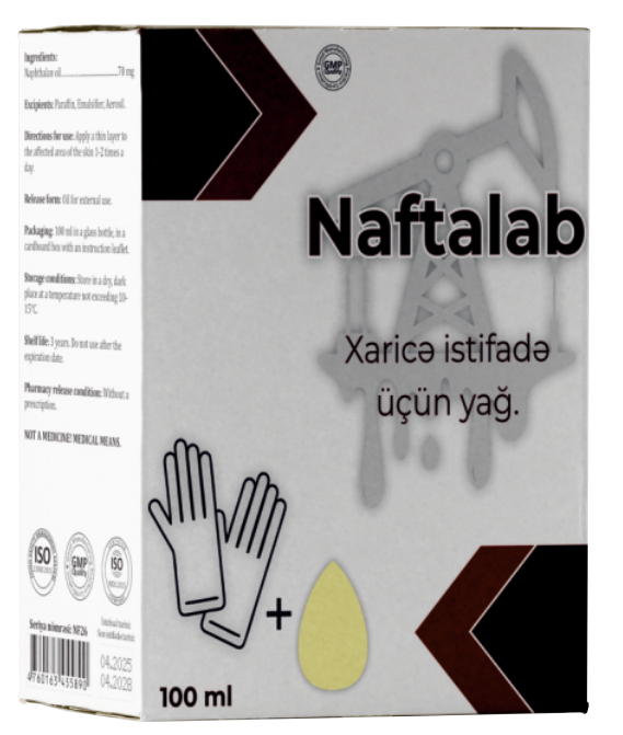 NAFTALAB  (Naftalan yağı) 100 ml yağ